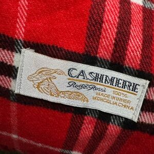 Red Plaid Cashmere Shawl